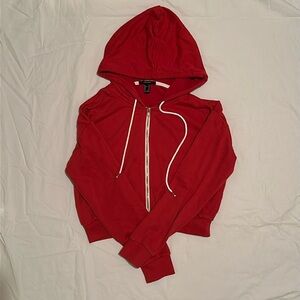 Forever 21 hoodie with zipper in red